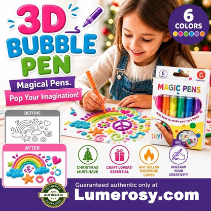 💥LAST DAY BUY 1 GET 1 FREE!!🎁🔮Magic Pen – Draw 3D with one stroke!🎄DIY Bubble Popcorn Drawing Pens