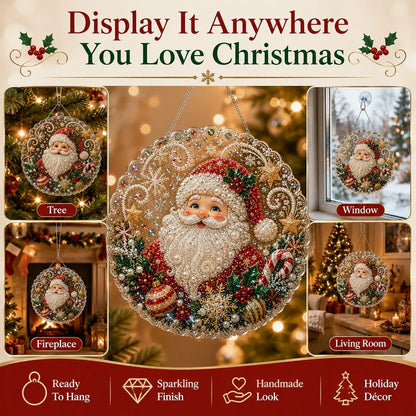 🎅Christmas Pre Sale ￡10.99!!🎄Christmas Pearl Diamond Art Hanging Ornament Kit | Resistant Non-Fading Pearl Beads DIY Handmade Holiday Hanging Decor 🎅💎