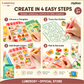 🎄Christmas Pre Sale￡14.99!!☃️🌈 Create Your Own Jelly Stickers!🖌️No-bake Glue Painting🎨 DIY Paint, Peel & Stick Art Kit for Kids ✨ 4 Fun Themes + Complete Craft Set 🎁