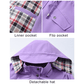 🔥Limited Time Special Price:£ 23.99🎁🧥3-in-1 Plaid Waterproof Jacket for Women– Rain, Wind & Cold, All Covered