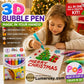 💥LAST DAY BUY 1 GET 1 FREE!!🎁🔮Magic Pen – Draw 3D with one stroke!🎄DIY Bubble Popcorn Drawing Pens