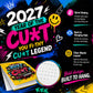 🏆Surprise Price: Only £7.99!!!🌟2027 Year of the Cunt Wall Calendar – Bold Graffiti Humor Calendar📆