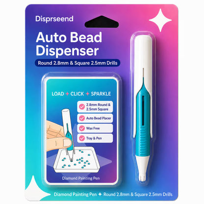 ⏳Last Day Special Price:£9.99!!!💥 💎 Automatic Diamond Art Bead Dispenser Pen & Tray Set