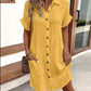 💎50% OFF! 💎✨Women’s Summer Midi Dress – Breezy, Flattering & Effortlessly Chic! Lightweight Button-Down with Pockets 🇬🇧☀️