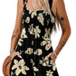 🏝️LAST DAY SALE :£ 12.99!!!💃Women's Summer Square Neck Sleeveless Loose Casual Short Smocked Romper