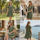 👗Last Day Special Price ￡15.99!!✨👗Women's V-Neck Tunic Dress – Relaxed Fit, Pockets & Breathable