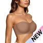 👙Last Day Special Price￡7.99!!💞Womens Strapless Bras Push Up Bandeau Bra Non Slip Wireless Supportive Padded Bras Seamless Comfortable Tube Jelly Bra