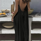 👗Last Day Special Price:£13.99✨Women's Solid Color Backless Cami Dress💕
