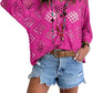 🥰Last Day Special Price:£ 13.99!!!💛Womens Bohemian-Inspired Beige Crochet Top With V-Neck