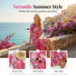 🥳SUMMER HOT SALE🥳💞50K+ SOLD!💥50% OFF! 🌺Summer Hot Sale 60% OFF💐💃V-neck Floral Loose Maxi Dress