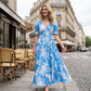 🥳SUMMER HOT SALE🥳💞50K+ SOLD!💥50% OFF! 🌺Summer Hot Sale 60% OFF💐💃V-neck Floral Loose Maxi Dress