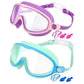 🔥SUMMER GIFT – ONLY £8.99!!🏆#1 Bestselling🏊‍♀️HD children's large frame waterproof and anti-fog swimming goggles
