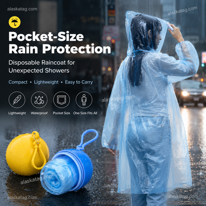 🥳Last Day Buy 1 Get 1 Free!!💞🌧️ Pocket-Size Disposable Raincoat for Unexpected Showers