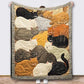 🎁LAST DAY SALE: £9.99!! 🐱💤 Cozy 9‑Panel Sleeping Cats Blanket – Ultra‑Soft Flannel, Reversible Design, Perfect for Sofa, Bed & Travel 🌙✨