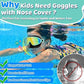 🔥SUMMER GIFT – ONLY £8.99!!🏆#1 Bestselling🏊‍♀️HD children's large frame waterproof and anti-fog swimming goggles