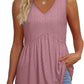 🔥 Last Day Special Price :￡12.99!!👚 Women’s V-Neck Peplum Tank — Flowy Sleeves, Flattering Fit & Instant Style Upgrade! ✨💃🛒⏳ LIMITED TIME! 🚀
