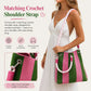👜 Limited Time Special Price ￡8.99!!✨  Boho Striped Knit Bucket Handbag for Women – Handmade Summer Beach Shoulder Bag