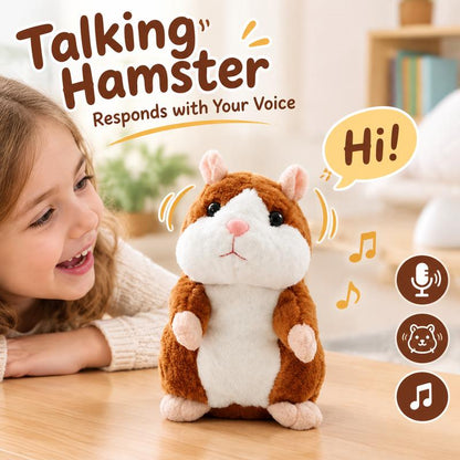 🎄Christmas Best Gift Idea￡8.99!!🎁Talking Hamster Plush – repeats whatever you say, auto head-shaking, hilarious fun for kids & adults