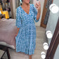 👗Last Day Special Price:£ 15.99!!!🔥💐✨Bohemian casual print V-neck waist wrap long dress