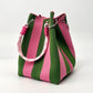 👜 Limited Time Special Price ￡8.99!!✨  Boho Striped Knit Bucket Handbag for Women – Handmade Summer Beach Shoulder Bag