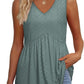 🔥 Last Day Special Price :￡12.99!!👚 Women’s V-Neck Peplum Tank — Flowy Sleeves, Flattering Fit & Instant Style Upgrade! ✨💃🛒⏳ LIMITED TIME! 🚀