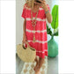 💃Limited-time Special Price:£11.99!!!🌈Tie-Dye Striped Short Sleeve T-Shirt Dress – Soft & flowy – Perfect for summer, beach or casual days – comfortable and stylish 🌊✨