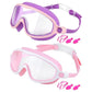 🔥SUMMER GIFT – ONLY £8.99!!🏆#1 Bestselling🏊‍♀️HD children's large frame waterproof and anti-fog swimming goggles