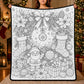 🎄Early Christmas Pre Sale 50% Off☃️DIY Christmas Drawing Blanket with 24 Colors Markers🎁Doodle Your Own Xmas Blanket🎅Customizable Washable Paint Play Blanket for Adults, Kids🎨