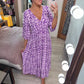 👗Last Day Special Price:£ 15.99!!!🔥💐✨Bohemian casual print V-neck waist wrap long dress