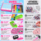 🎄Christmas Pre Sale￡13.99!!☃️AB Color Jelly Flatback Resin Rhinestones Kit with Storage Organizer Box Glue and Tools for DIY Nail Art Clothes and Phone Case Decoration✨