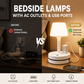 🎁Last day sale 50% OFF🔥💡 Bedside Lamp with AC Outlets and USB Ports