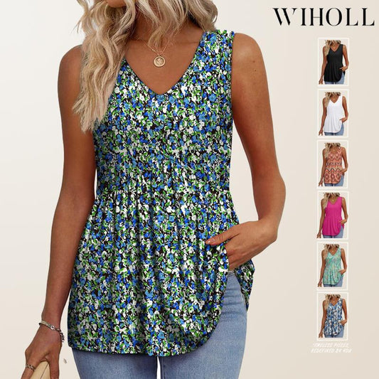 🔥 Last Day Special Price :￡12.99!!👚 Women’s V-Neck Peplum Tank — Flowy Sleeves, Flattering Fit & Instant Style Upgrade! ✨💃🛒⏳ LIMITED TIME! 🚀