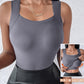 🏆🌟Last Day Special Price ￡7.99!!🎀Women's U Neck Shapewear Built-in Bra Tank High Strechy Sleeveless Slim Fit Tops Camisole
