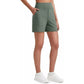 ⏳Limited-time Special Price:£14.99!!🩳Women's High-Waisted Athletic Bermuda Shorts with Pockets – Running, Yoga, Summer Casual Activewear