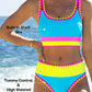 🏖️Last Day Special Price:£16.66💃Color Contrast Patchwork Nylon Sporty 3 Piece Bikini Sets