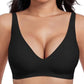 ⏳LAST DAY SALE: ONLY ￡10.99!!💕Womens Comfortable Wireless Bralettes Seamless Deep V Everyday Bra