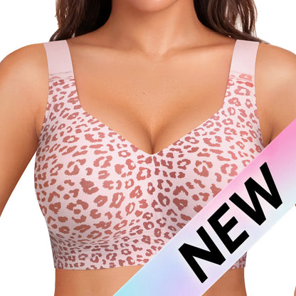 🏆LAST DAY SALE Special Price:£11.99!!! 🔥Super Firming Leopard Print Jelly Bra | Women Wirefree Bras 👍No More Sagging Breasts