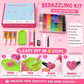 🎄Christmas Pre Sale￡13.99!!☃️AB Color Jelly Flatback Resin Rhinestones Kit with Storage Organizer Box Glue and Tools for DIY Nail Art Clothes and Phone Case Decoration✨