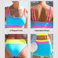 🏖️Last Day Special Price:£16.66💃Color Contrast Patchwork Nylon Sporty 3 Piece Bikini Sets