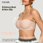 👙Last Day Special Price￡7.99!!💞Womens Strapless Bras Push Up Bandeau Bra Non Slip Wireless Supportive Padded Bras Seamless Comfortable Tube Jelly Bra
