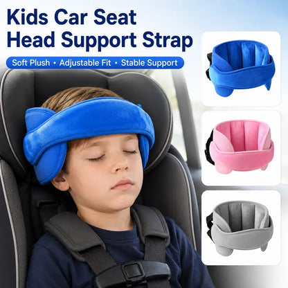 🏆Surprise Price: Only £9.99!!! 🚗Kids Car Seat Head Support Strap😪Soft Plush Adjustable Nap Support Band with Padded Side Cushions😴💤