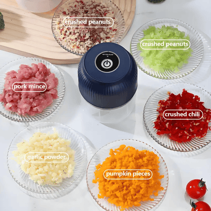 🧄LAST DAY SALE: ￡7.99!🌶️50K+ SOLD! Almost Gone-🥩Electric Garlic Chopper, Mini Portable Veggie Cutter