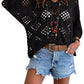 🥰Last Day Special Price:£ 13.99!!!💛Womens Bohemian-Inspired Beige Crochet Top With V-Neck