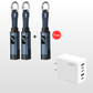 🎁💥LAST DAY SPECIAL PRICE!-￡7.99!!🔌4-in-1 Charging Cable with Digital Display & Keychain – Fast-Charging, Kink-Resistant & Compact