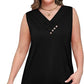 🏆Last Day Special Price ￡10.99!!💐2026 Women’s Button Down V Neck Loose Fit Tank Top