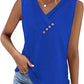 🏆Last Day Special Price ￡10.99!!💐2026 Women’s Button Down V Neck Loose Fit Tank Top
