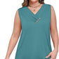 🏆Last Day Special Price ￡10.99!!💐2026 Women’s Button Down V Neck Loose Fit Tank Top