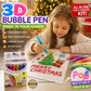 🎄Early Christmas Pre Sale￡7.99!!☃️🔮Magic Pen – Draw 3D with one stroke!🎄 DIY Bubble Popcorn Drawing Pens🔥