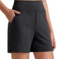 ⏳Limited-time Special Price:£14.99!!🩳Women's High-Waisted Athletic Bermuda Shorts with Pockets – Running, Yoga, Summer Casual Activewear