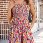 🏝️LAST DAY SALE :£ 12.99!!!💃Women's Summer Square Neck Sleeveless Loose Casual Short Smocked Romper